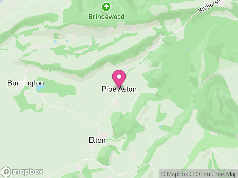 Map of Pipe Aston, Herefordshire