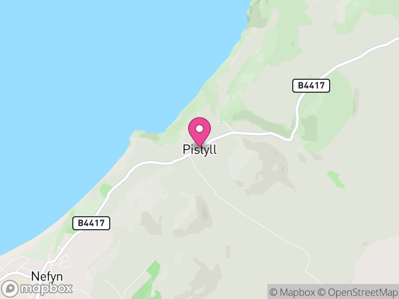 Map of Pistyll, Gwynedd
