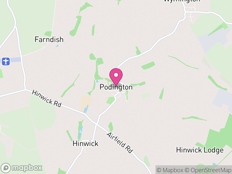 Map of Podington, Bedford