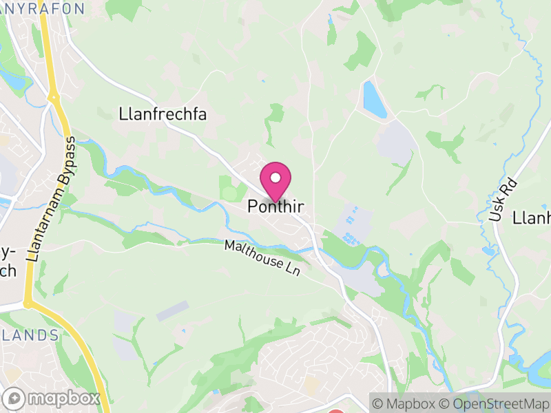 Map of Ponthir, Torfaen