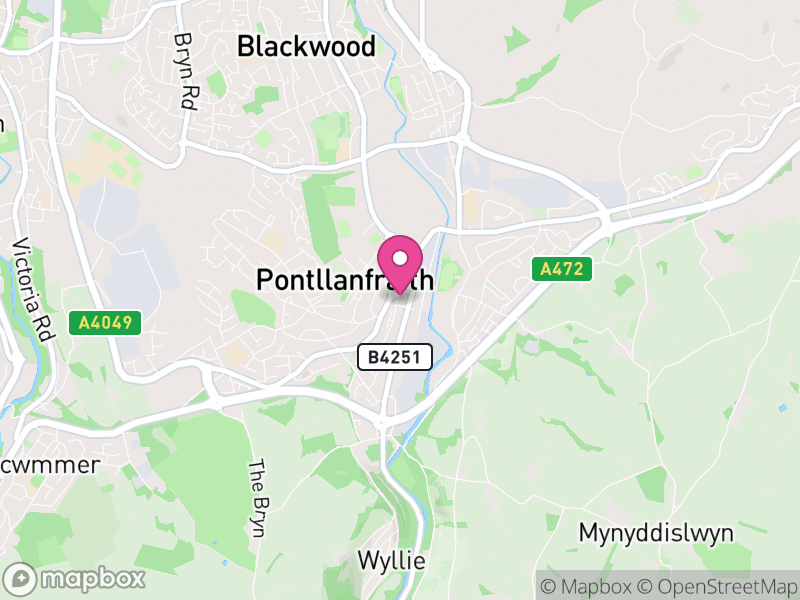 Map of Pontllanfraith, Caerphilly