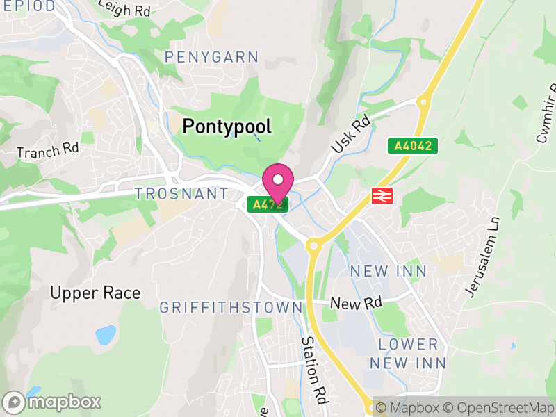 Map of Pontymoile, Torfaen