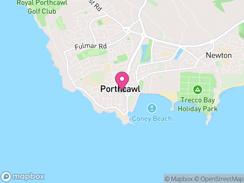 Map of Porthcawl, Bridgend