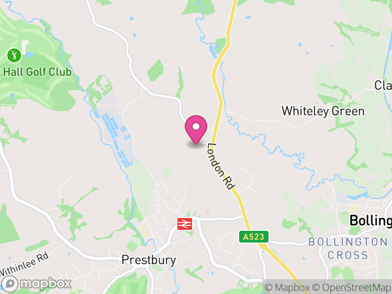 Map of Prestbury, Cheshire East