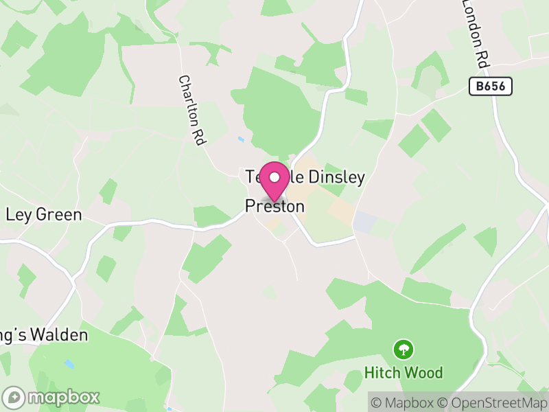 Map of Preston, North Hertfordshire