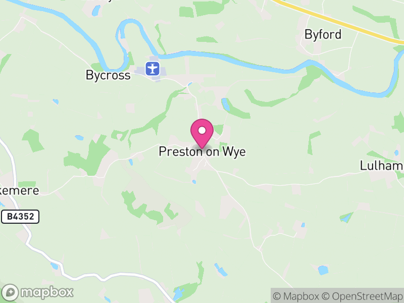 Map of Preston on Wye, Herefordshire