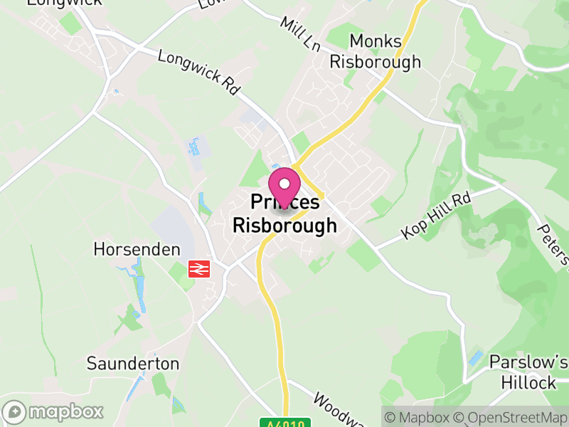 Map of Princes Risborough, Buckinghamshire