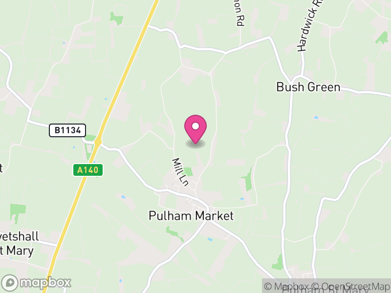 Map of Pulham Market, South Norfolk
