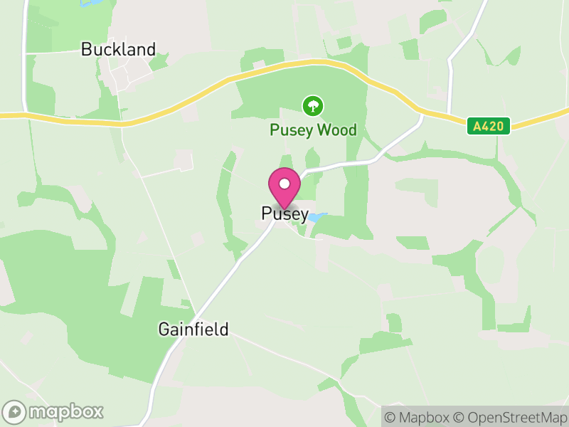 Map of Pusey, Vale of White Horse