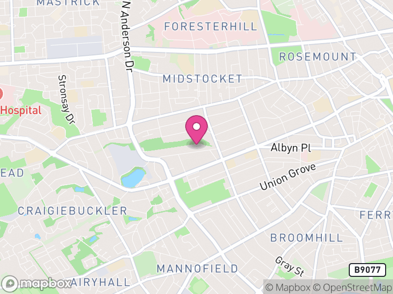 Map of Queen's Cross and Harlaw, Aberdeen