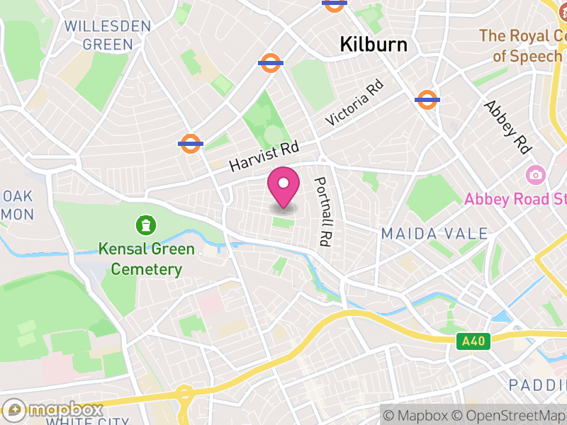 Map of Queen's Park, City of Westminster