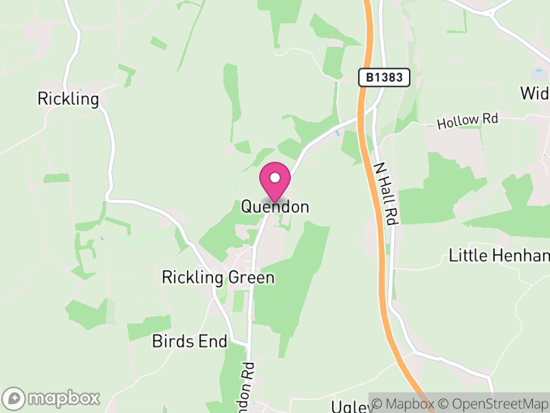 Map of Quendon and Rickling, Uttlesford