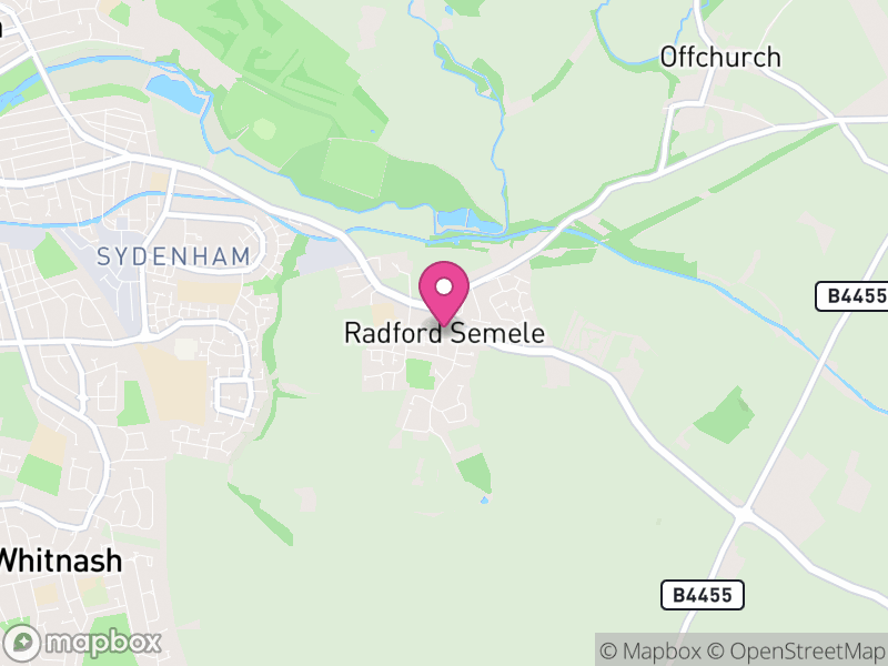 Map of Radford Semele, Warwick