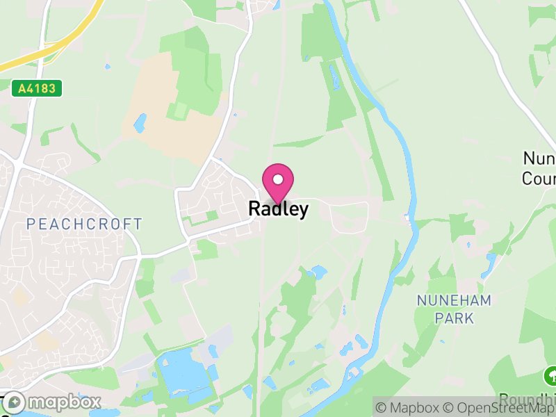 Map of Radley, Vale of White Horse