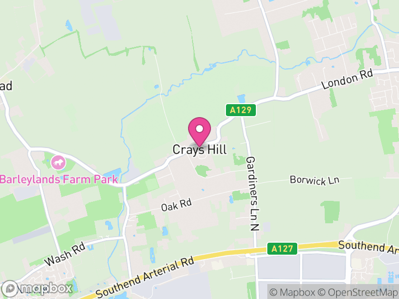 Map of Ramsden Crays, Basildon