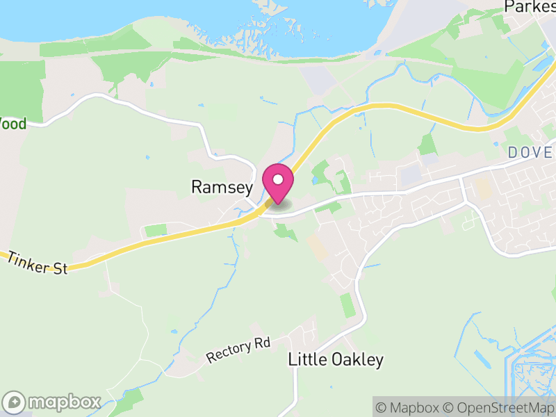 Map of Ramsey and Parkeston, Tendring