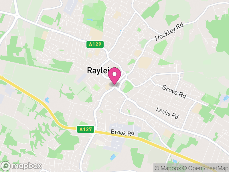 Map of Rayleigh, Rochford