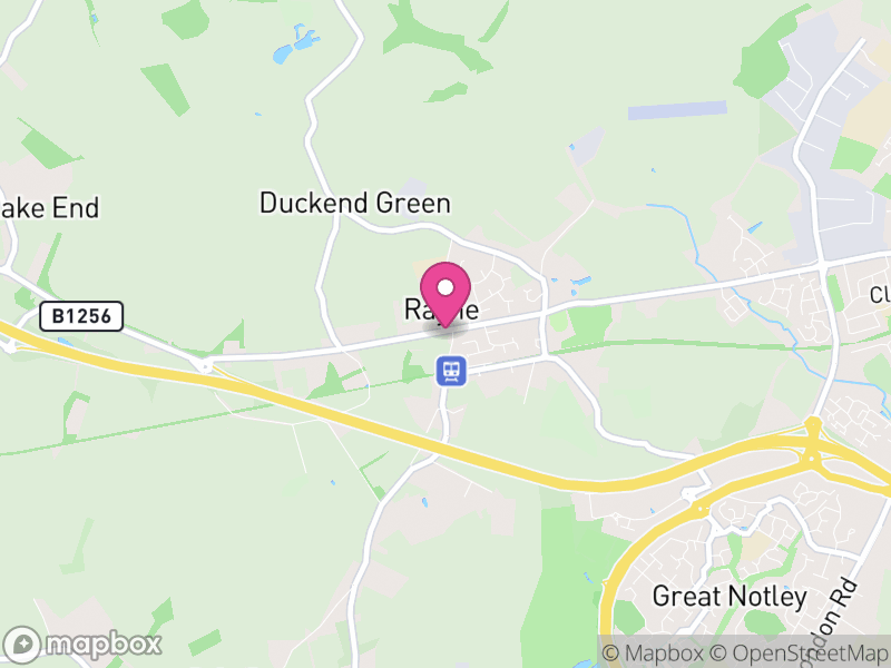 Map of Rayne, Braintree