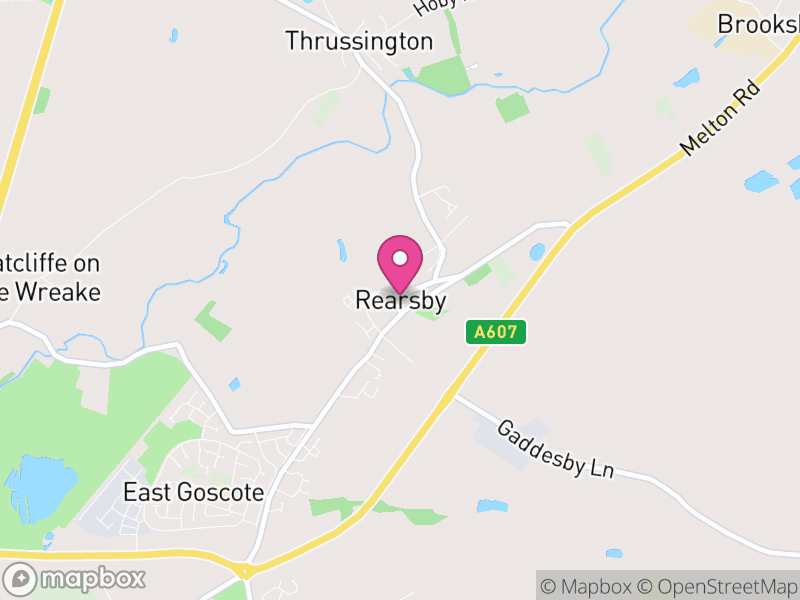 Map of Rearsby, Charnwood