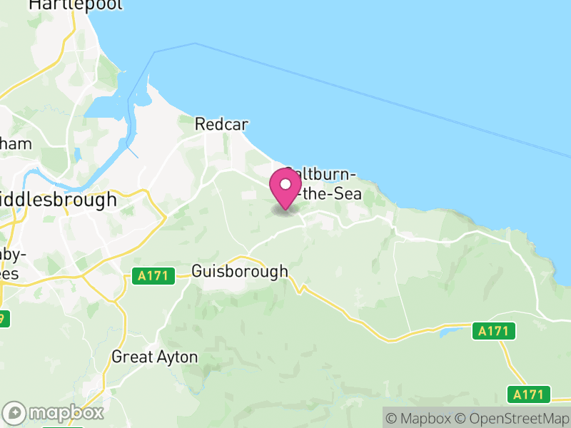 Map of Redcar and Cleveland, Tees Valley