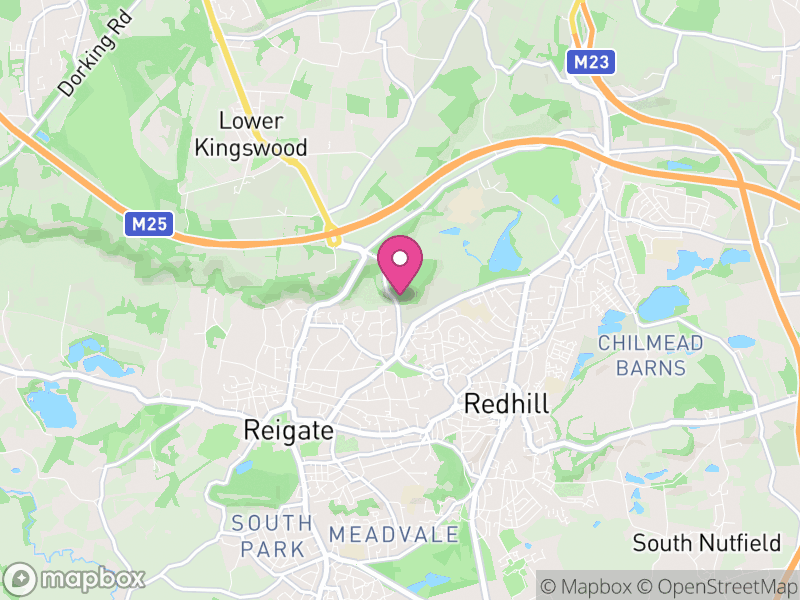 Map of Reigate and Banstead, Surrey