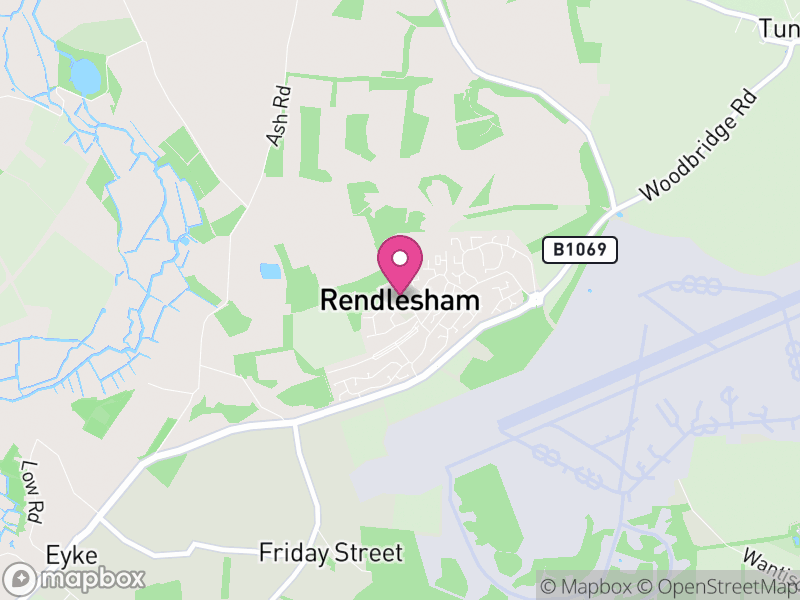 Map of Rendlesham, East Suffolk