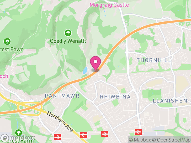 Map of Rhiwbina, Cardiff