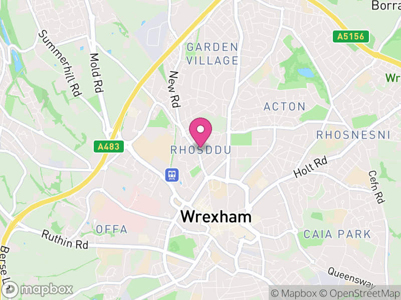 Map of Rhosddu, Wrexham