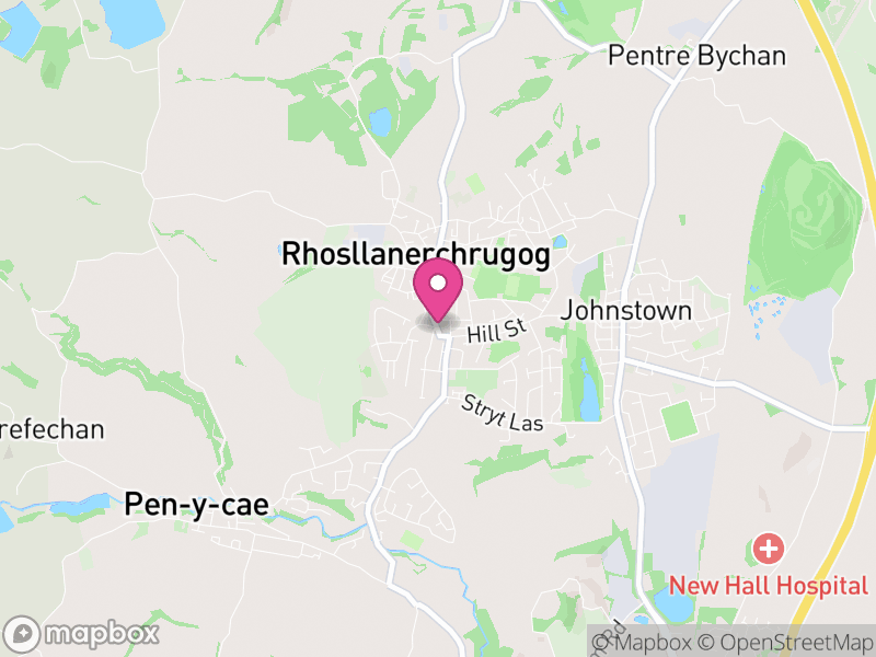 Map of Rhosllannerchrugog