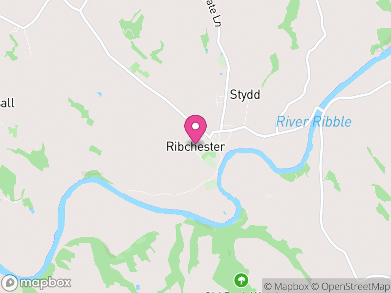 Map of Ribchester, Ribble Valley