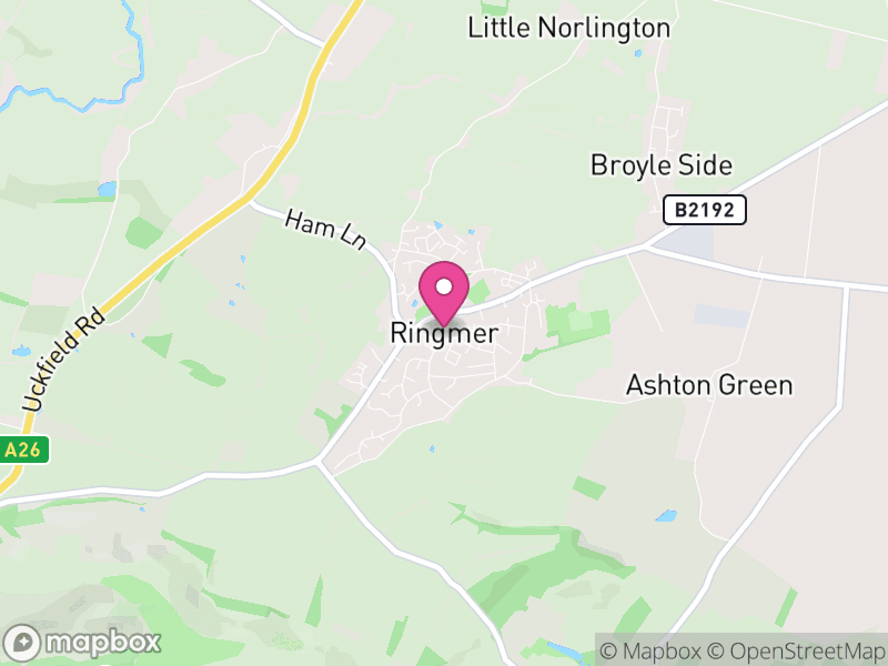 Map of Ringmer, Lewes