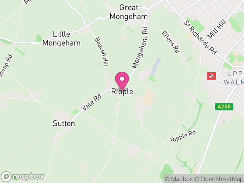 Map of Ripple, Dover