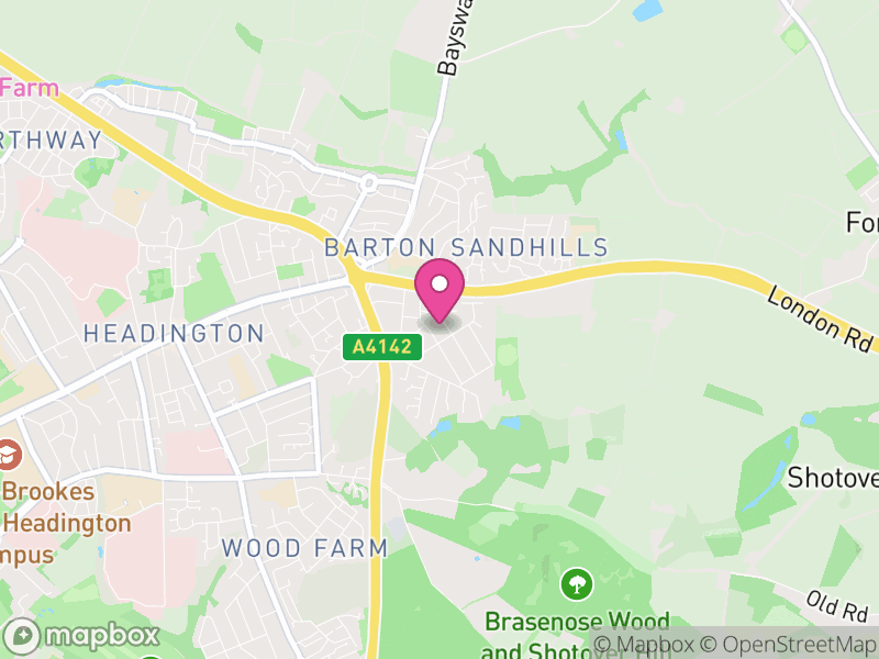 Map of Risinghurst and Sandhills, Oxford