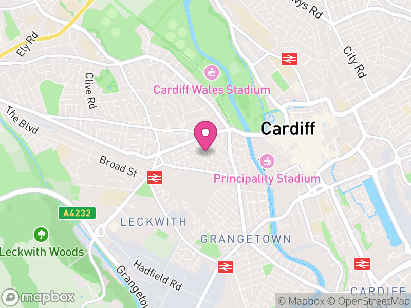 Map of Riverside, Cardiff