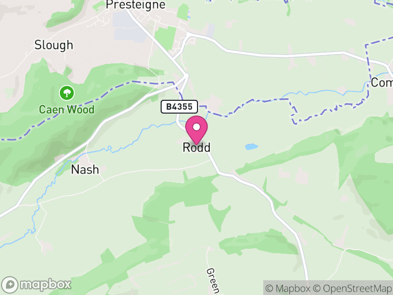 Map of Rodd, Nash and Little Brampton