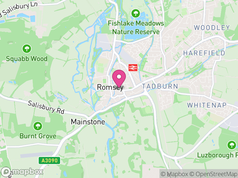 Map of Romsey, Test Valley