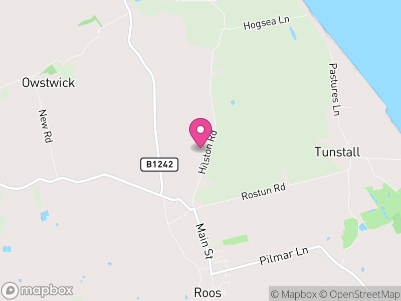 Map of Roos, East Riding of Yorkshire