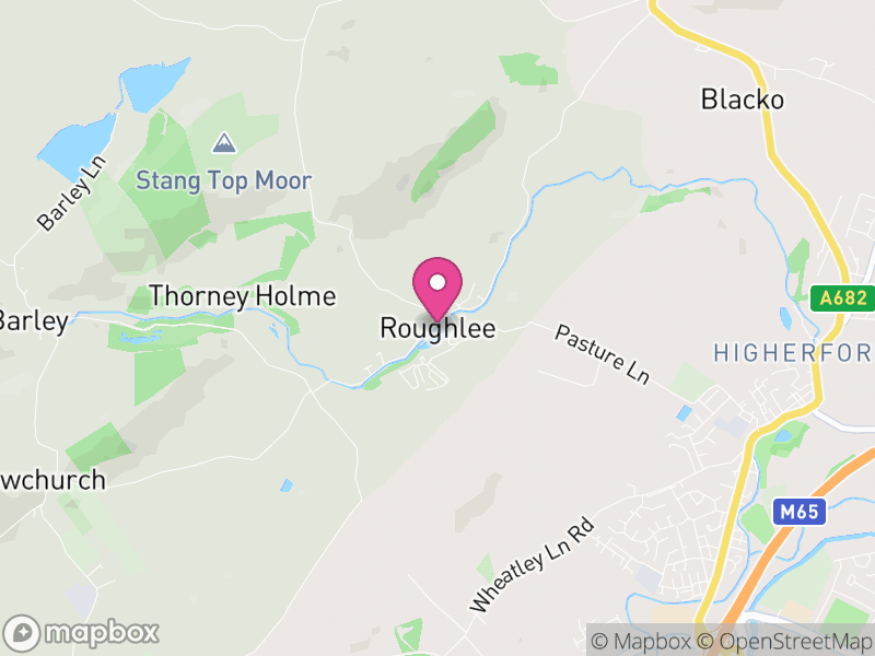 Map of Roughlee Booth, Pendle