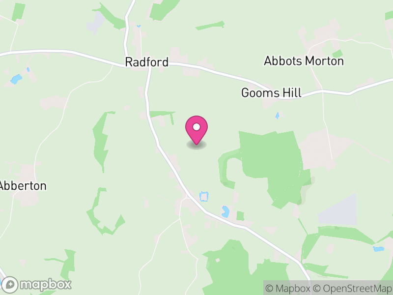 Map of Rous Lench, Worcestershire