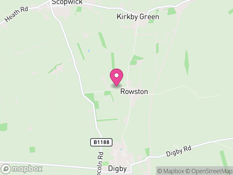 Map of Rowston, North Kesteven