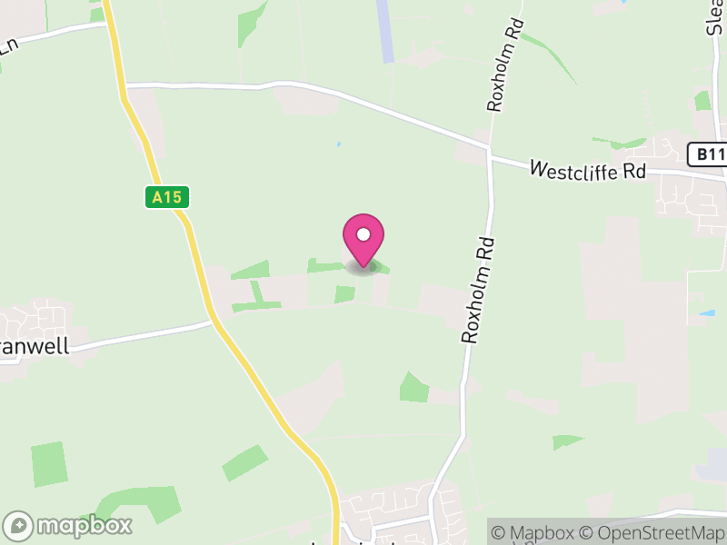 Map of Roxholm, North Kesteven