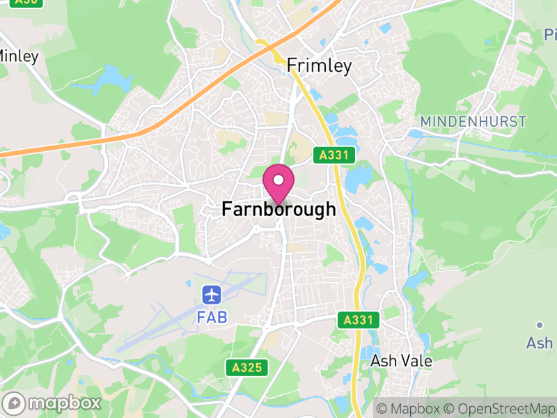 Map of Rushmoor, Hampshire