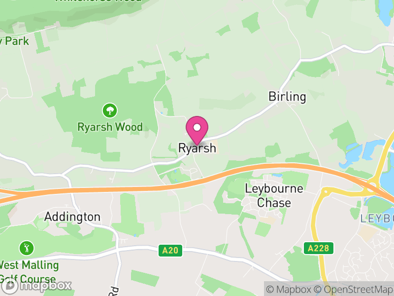 Map of Ryarsh, Tonbridge and Malling