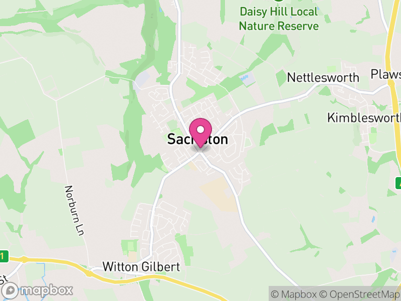 Map of Sacriston, County Durham