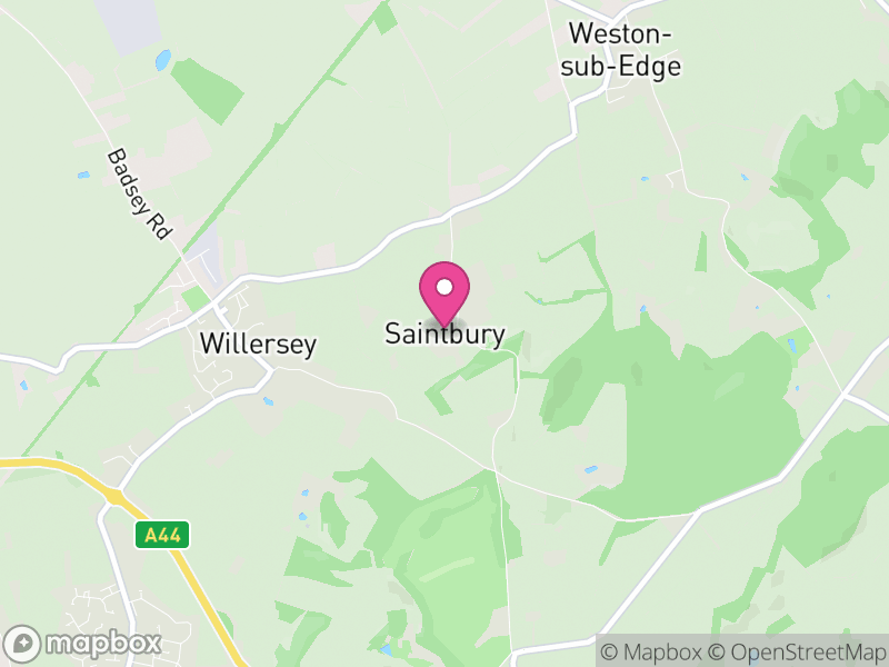 Map of Saintbury, Cotswold