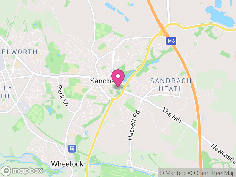 Map of Sandbach, Cheshire East