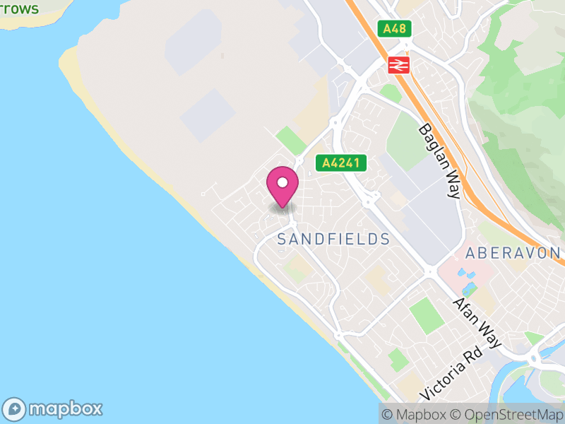 Map of Sandfields West, Neath Port Talbot