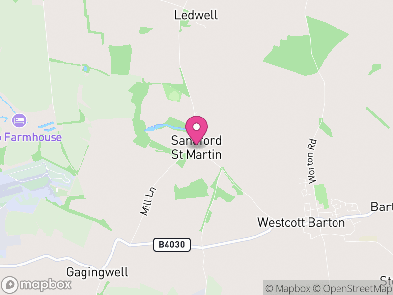 Map of Sandford St. Martin, West Oxfordshire