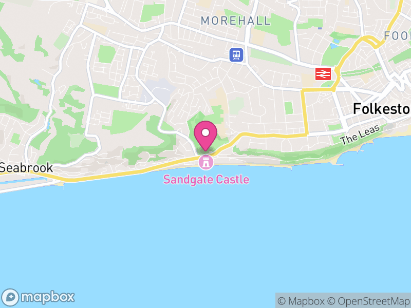 Map of Sandgate, Folkestone and Hythe