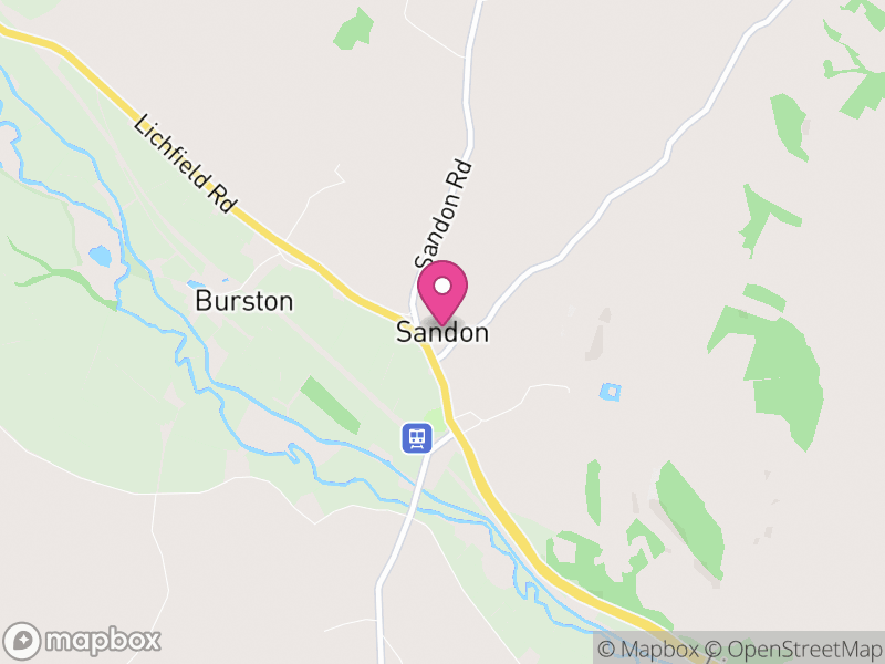 Map of Sandon and Burston, Stafford